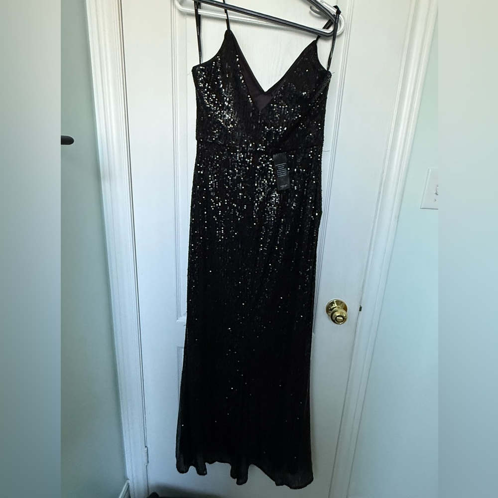 NWT Ever New Rosaleen Sequin Ruched Dress - Picture 4 of 9